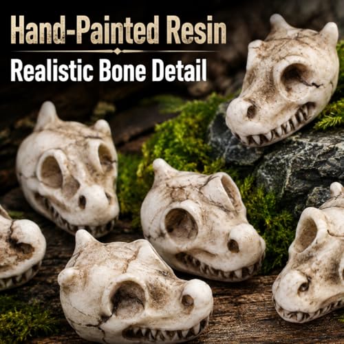 20PCS Miniature Dragon Skull Ornaments for Aquarium Decorations, Tiny Dinosaur Bones for Succulent Plant Pots, Gothic Fairy Garden Terrarium Kit