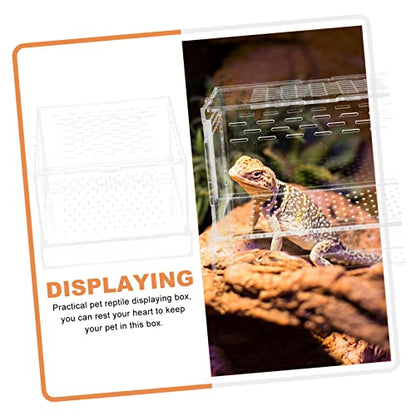 BESPORTBLE Feeding Case Hatching Container Lid for Spider Scorpion Versatile Breeding Box for Reptiles Snails and Habitat for Jumping Spider Tarantula and Reptiles