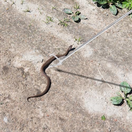 balacoo Folding Snake Catcher Clip Tool Stainless Steel Snake Grabber Stick Lock Clamp for Handling for Gardens and Outdoors