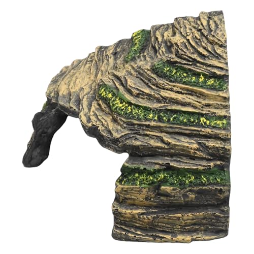 EATAKWARD Gecko Hide Shale Scape Step Ledge, Reptile Cave Hideout Tank Accessories Decorations, Ideal for Reptiles, Amphibians, Leopard Gecko, Lizard, Frogs, Turtle (Like Stone, 6 * 6 * 4inch) - color: Like Stone, size: 6*6*4inch