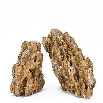 Unocho Dragon Stone Aquarium Rocks 5lb Seiryu Stone for Aquariums Landscaping Model Fish Tanks Terrariums Vivariums Paludarium Amphibian Enclosures(2-4 inches) - size: 5LB(2-4 inches)