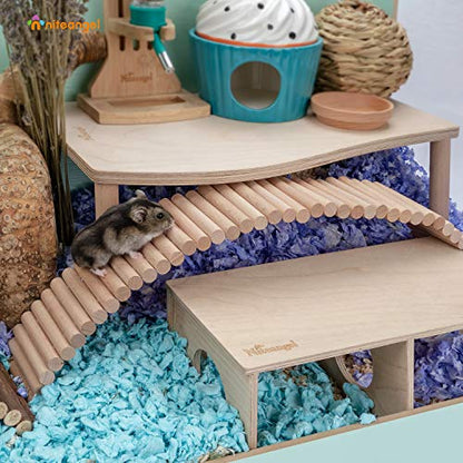 Niteangel Hamster Suspension Bridge Toy - Long Climbing Ladder for Dwarf Syrian Hamster Mice Mouse Gerbils and Other Small Animals (25.6L x 3W) - size: 25.6L x 3W