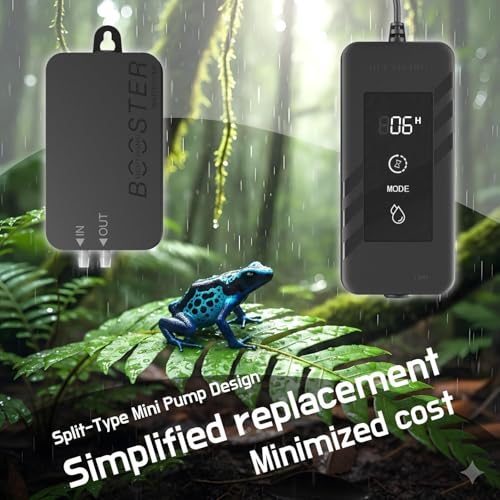 MRREPTILE Reptile Automatic Mister, Misting System for Reptiles, Auto Rain Sprayer for Chameleon, Turtle, Frog, Crested Gecko, Plants, Terrarium Tank Humidifier - size: Nano Mister