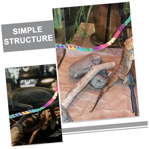 Mipcase 2pcs Crab Climbing Rope and Terrarium Vines Natural Habitat Accessories for Lizards Geckos and Snakes for Pet Tanks and Reptile Environments