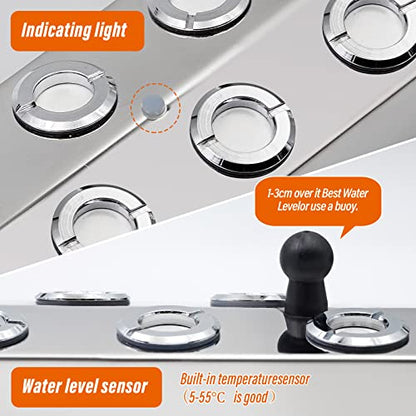 Mist Maker Ultrasonic Fogger 10 Head Mister Foggers with Float Pond Foggers Mist Maker Fogger Decoration Terrarium Aquarium Mushroom Floating Buoy Greenhouse Humidifier for Garden Plant