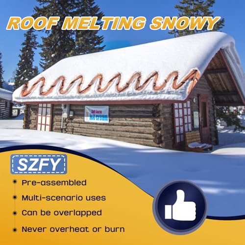 3FT~200FT Heat Tape for Water Pipes, -40°F Deicing Cable,Pipe Heat Cables for Roof,Gutter，Farm，Freeze Protetion Heating Wires, Heated Water Hose,Plumbing Fixtures,120V 5W/FT (15FT) - size: 15FT