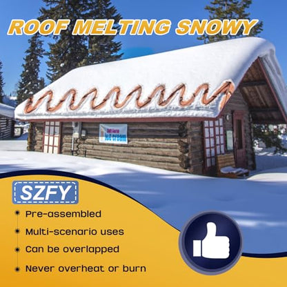 3FT~200FT Heat Tape for Water Pipes, -40°F Deicing Cable,Pipe Heat Cables for Roof,Gutter，Farm，Freeze Protetion Heating Wires, Heated Water Hose,Plumbing Fixtures,120V 5W/FT (24FT) - size: 24FT
