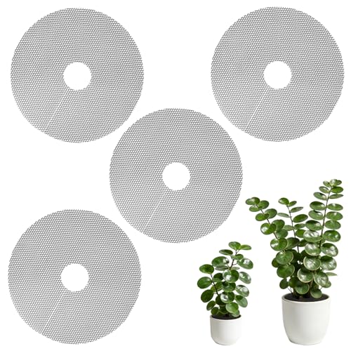 4-Pack Plant Pot Grids- 15.7 Inch Cuttable Mesh Plant Pot Soil Covers -Protectors from Animals - Plant Protector Ring for Indoor Outdoor Garden Plant Landscaping