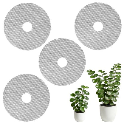 4-Pack Plant Pot Grids- 15.7 Inch Cuttable Mesh Plant Pot Soil Covers -Protectors from Animals - Plant Protector Ring for Indoor Outdoor Garden Plant Landscaping