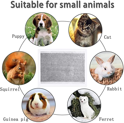 kathson Rabbit Pee Pads Disposable Cage Liners 40PCS All Absorb Black Carbon Odor Control Bunny Training Accessories with Quick-Dry Surface for Puppy Guinea Pig Kitten Hedgehog Small Animals - size: 23.6" x 23.6" / 40PCS