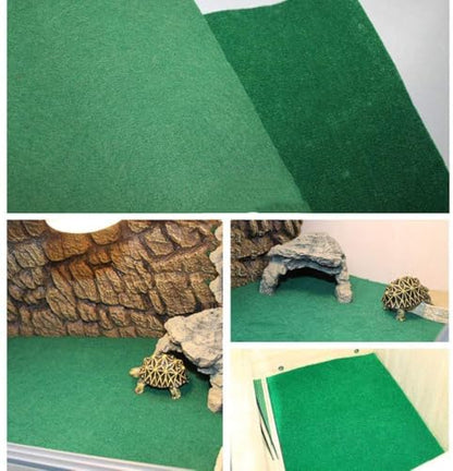 Hamiledyi Reptile Carpet 39 x 20 Inch Terrarium Bedding Substrate Liner Reptile Mat Tank Accessories for Bearded Dragon Lizard Tortoise Leopard Gecko Snake