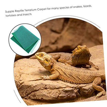 VANZACK 1set Reptile Carpet Mat for Tortoise Habitat Washable Bedding for Reptiles Comfortable Terrarium Liner for Snakes Lizards and Climbing Pets