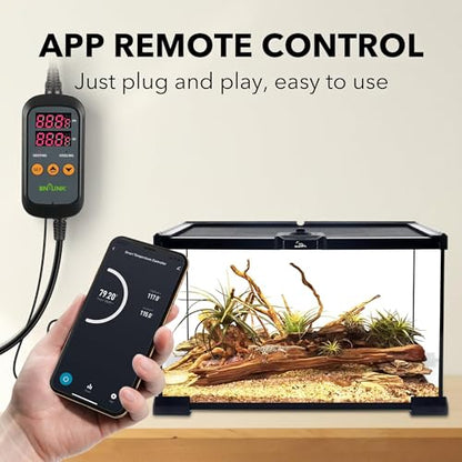 BN-LINK Smart WiFi Digital Temperature Controller Heating Cooling, Works with Alexa and Google Home. For Reptiles Aquarium Carboy Homebrew Breeding Fermenter Seed Germination °C/°F -40-176°F 15A/1875W - style: T10 WIFI