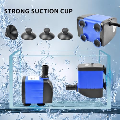 CHANCS 8W 118GPH Small Submersible Water Pump AC 110V Mini Pond pumps for Outdoor Ponds - color: 8w 450l/H