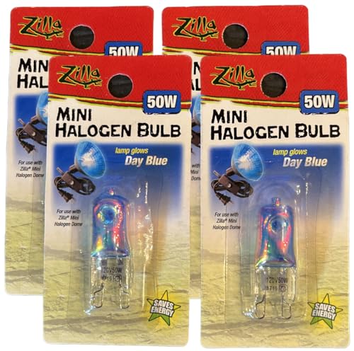 Zilla Mini Halogen Bulb - Day Blue 50W - Pack of 4