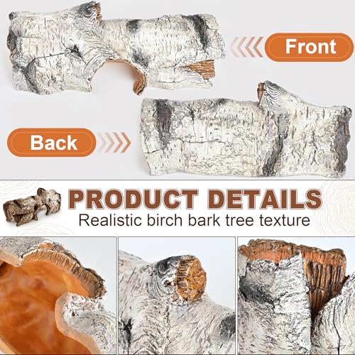 Reptile Hide Caves Simulation Tree Hideout, Hideout Shelter Sleep Cave is Decorated for Arboreal Reptile, Snake, Leopard Gecko, Lizard, Salamander, Hermit Crab Aquarium