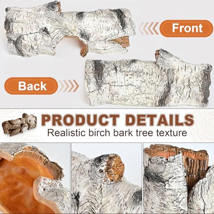 Reptile Hide Caves Simulation Tree Hideout, Hideout Shelter Sleep Cave is Decorated for Arboreal Reptile, Snake, Leopard Gecko, Lizard, Salamander, Hermit Crab Aquarium
