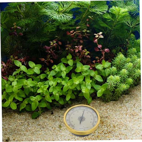 HEMOTON Golden 72mm Round Mechanical Hygrometer with 2% rh Resolution, Battery-Free Analog Humidity Gauge for Terrarium Reptile Humidity Monitoring