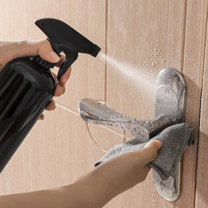 UUJOLY 17 oz Plastic Spray Bottle Trigger Empty Spray Bottles Clear Refillable Container for Water, Essential Oils, Hair, Cleaning Products, Adjustable Head Sprayer and Stream (4 Pack) - color: Z-Black, size: 4 Pack/500ml
