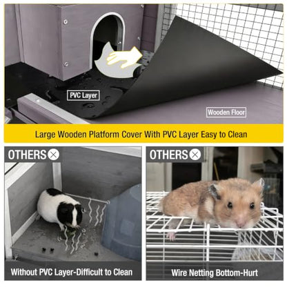 Aivituvin Ferret Cage Chinchilla Cage for Rat,Lizard,Squirrel, Chameleon,Gerbils and Other Small Animals