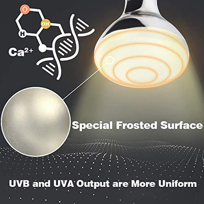 LUCKY HERP 160 Watt UVA+UVB Vapor Heat Lamp Bulb, High Intensity Self-Ballasted Heat Basking Lamp/Bulb/Light for Reptile and Amphibian, Sun Lamp for Bearded Dragon Lizard Turtle - size: 160