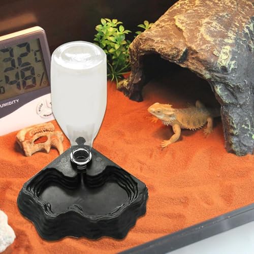 Reptile Water Feeder - Pet Water Fountain | Automatic Waterer Reservoir Feeder | for Turtle Bearded Dragons Lizards Geckos Turtle Bearded Dragons Lizards Geckos for Terrarium Tank