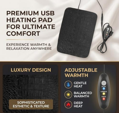 USB Powered Reptile Heating Pad 7.5W/8.5W Small Heat Mat for Tortoise Lizard Crab Under Tank Terrarium Heater - size: S