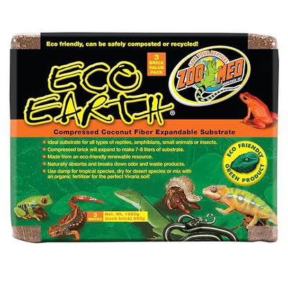 Zoo Med Eco Earth, Three Count. (Pack of Two)