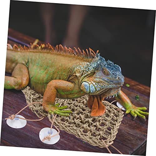 Gecko Hammock Reptile Grass Mat Lizard Grass Pad Comfortable Pet Supply for Lizards Iguanas Cats