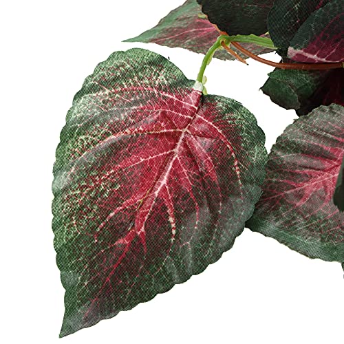 Pssopp Lifelike Plant Decorative Hanging Silk Terrarium Plant with Suction Cup for Reptile Rainforest Box Aquarium Landscape(NFF‑85)