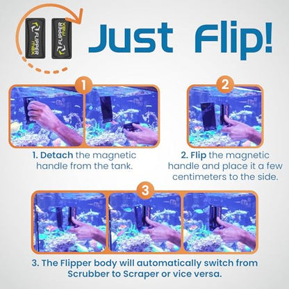 - Flipper Max Aquarium Algae Magnet Cleaner (for Glass or Acrylic Tanks 5/8-1-Inch) … - size: Max