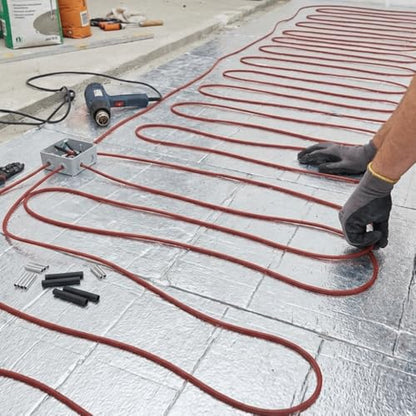 12K 33Ω Carbon Fiber Heating Wire 3mm x 20m - Far Infrared Silicone Rubber Cable for Floor Heating & Electric Blankets, 200℃ High Temperature