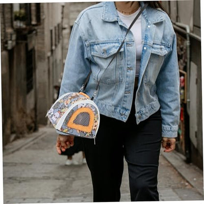 Hamster Carrier Bag Portable Travel Pouch for Pets Warm Breathable Design for Hiking Outings Shopping Suitable for Hamsters Mice Hedgehogs Squirrels