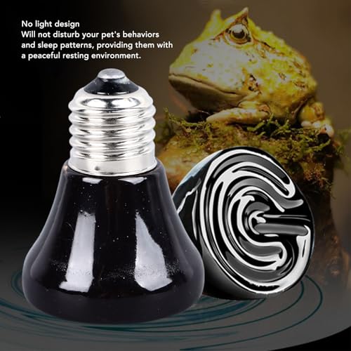 Reptile Heat Lamp, Ceramic Heat Emitter No Light Emitting Heat Bulbs for for Reptiles AmphibianTerrarium Bearded Dragon Lizard Snake Turtle Chicken Dog Cats Parrots (50w) - size: 50 Watts