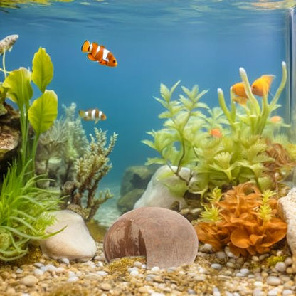 NUOBESTY 2pcs Coconut Shell Aquarium Hideouts for Fish and Shrimp Breeding Shelter, Natural Reptile and Gecko Cave Habitat, Large Pet Cave Decoration for Turtle and Hermit Crab Tank