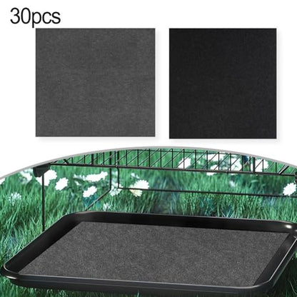 30-Pack Disposable Bird Cage Liners 20X18 Inch Precut 1Mm Felt Pads For Parrots Hamsters Rabbits Conures And Small Animal Cages Mesh Design Natural Dust-Free Soft Material Cuttable Black Gray(gray) - color: gray