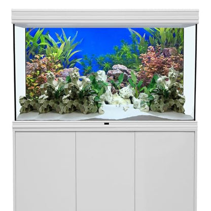 AWERT 60x24 inches Aquatic Plant Fish Tank Background Stone River Bed & Lake Aquarium Background Vinyl - size: 60x24in/150x60cm