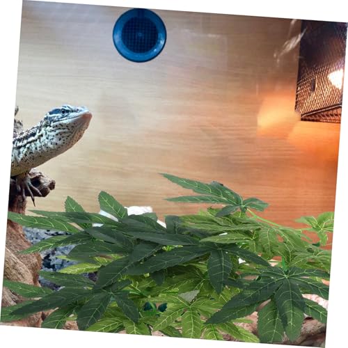 POPETPOP Reptile Plants Hanging - Terrarium Plants with Suction Cup for Bearded Dragons Lizards Geckos Snake Pets and Hermit Crab Tank Habitat Decorations - 12 inches