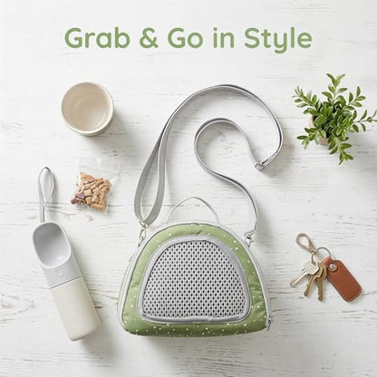 TOYANDONA 2pcs Portable Small Pet Carrier Bag for Hamster, Lizard, Sugar Glider, and Reptiles, Made of Sturdy Polyester and Oxford Cloth, Suitable for Travel and Outdoor Use in Weather