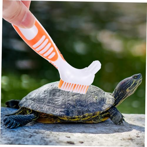 GANAZONO 3pcs Turtle Shell Cleaning Brush Portable Turtle Clean Brush Mud Remover - color: Orange