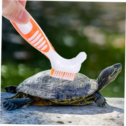 GANAZONO 3pcs Turtle Shell Cleaning Brush Portable Turtle Clean Brush Mud Remover - color: Orange