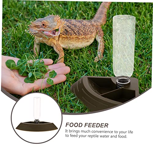 Levemolo Reptile Water Fountain Automatic Reptile Food Bowl Lizard Water Dispenser Pet Supply