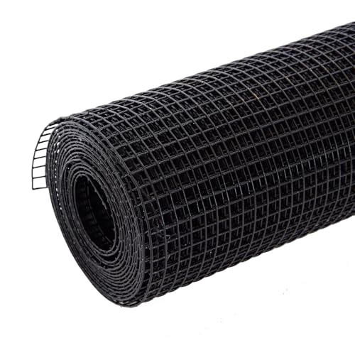 Hardware Cloth for Chicken Wire Fencing of Chicken Coop-1/2in Mesh AWG 19 Gauge 36in x 100ft Black Vinyl Coated Wire Mesh Roll-Raccoon Proof Chicken Coop, Berry Bush Shields, Rabbit Hutches - color: Black, size: 1/2'' 36'' x 100' (AWG 19Ga)