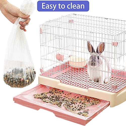 30 pcs Disposable Cage Liners, Clear Plastic Rabbit Cage Liner Bag, Universal Toilet Film for Bunny, Hamster, Totoro, Hedgehog, Guinea Pig and Small Animals(30pcs, 47in) - size: 30 count