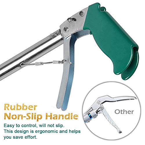 IC ICLOVER Snake Tongs, Upgrade 60 Inch Extra Long Snake Grabber Professional Heavy Duty Reptile Rattle Snake Catcher Wide Jaw Handling Tool with Lock, Non-Slip Grip Handle