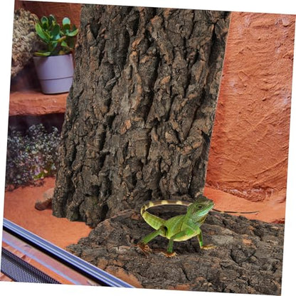 VANZACK 2pcs Reptile Cork Bark for Fish Tank Landscaping Natural Decorative Climbing Accessories for and Snake Habitats Safe Sturdy and Design