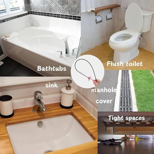 118" Flexible Grabber Claw Reacher Tool, Drain Clog Remover Drain Snake, Hair Clog Removal Tool for Kitchen Sink, Bathroom Bathtub and Toilet Drains - style: 118"
