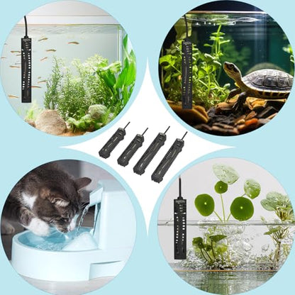 SEAOURA Submersible Fish Tank Heater, 75W Aquarium Heaters for 7-20 Gallon, Adjustable Turtle Tank Heater with Digital Temperature Display, Suitable for Freshwater and Saltwater Tank - size: ≤ 20 Gal Tank