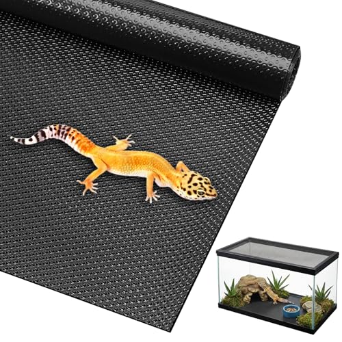 Bearded Dragon Tank Accessories, Reptile Substrate Mat Terrarium Carpet for 4x2x2 Bearded Dragon Enclosure for 120 Gallon Reptile Tank - color: Black, size: 23.6 x 59 inches