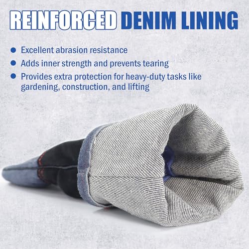IC ICLOVER Animal Handling Gloves Snake Bite Proof, Double Leather Padding, Anti-bite Dog Cat Bird Reptile Control Protection - color: M -14inch
